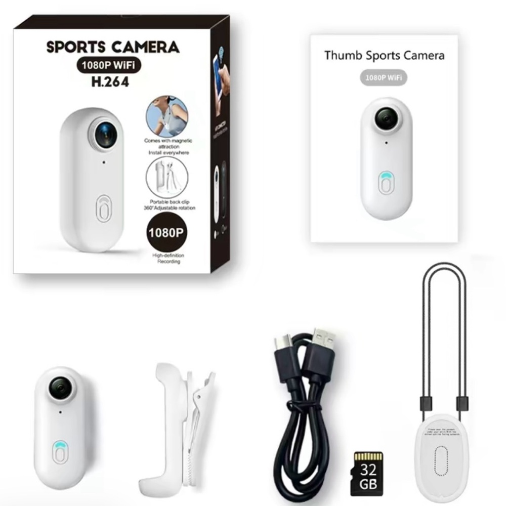 Thumb Sports Camera 1080p WiFi